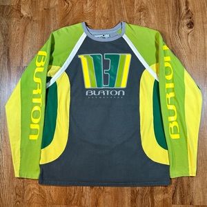 Vintage Y2K Burton Snowboard Long Sleeve Mens Size Large Motocross Bloke Core